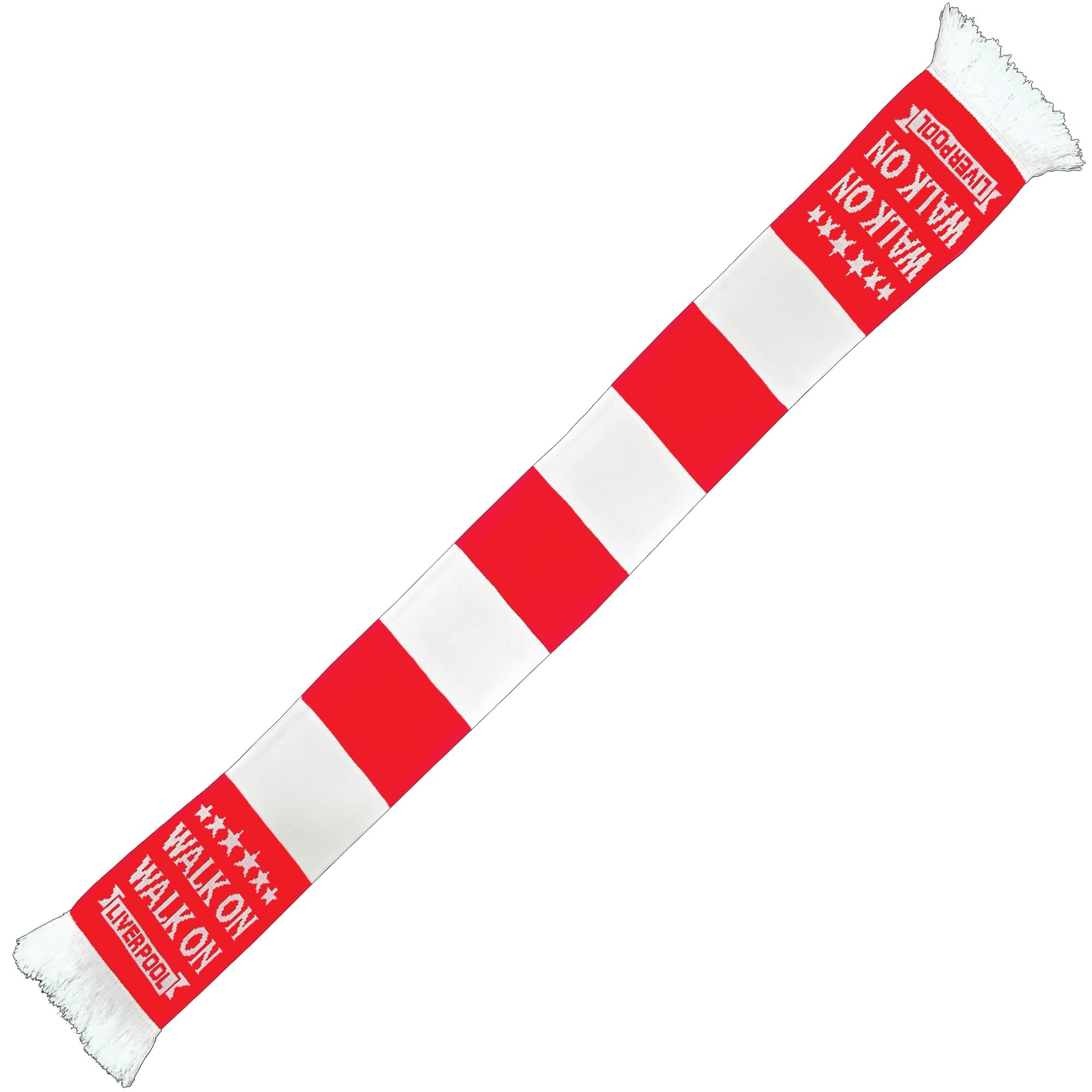 Partisan Liverpool Walk On Scarf Knitted - Double Sided (Red/White Bar) — image 1