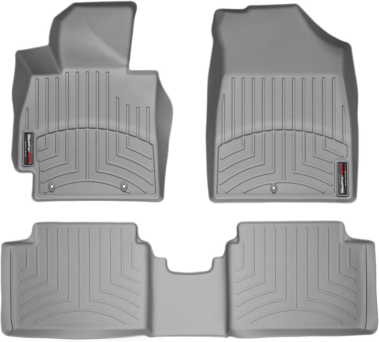 WeatherTech Custom Fit FloorLiners for Hyundai Veloster - 1st & 2nd Row (44342-1-2), Black
