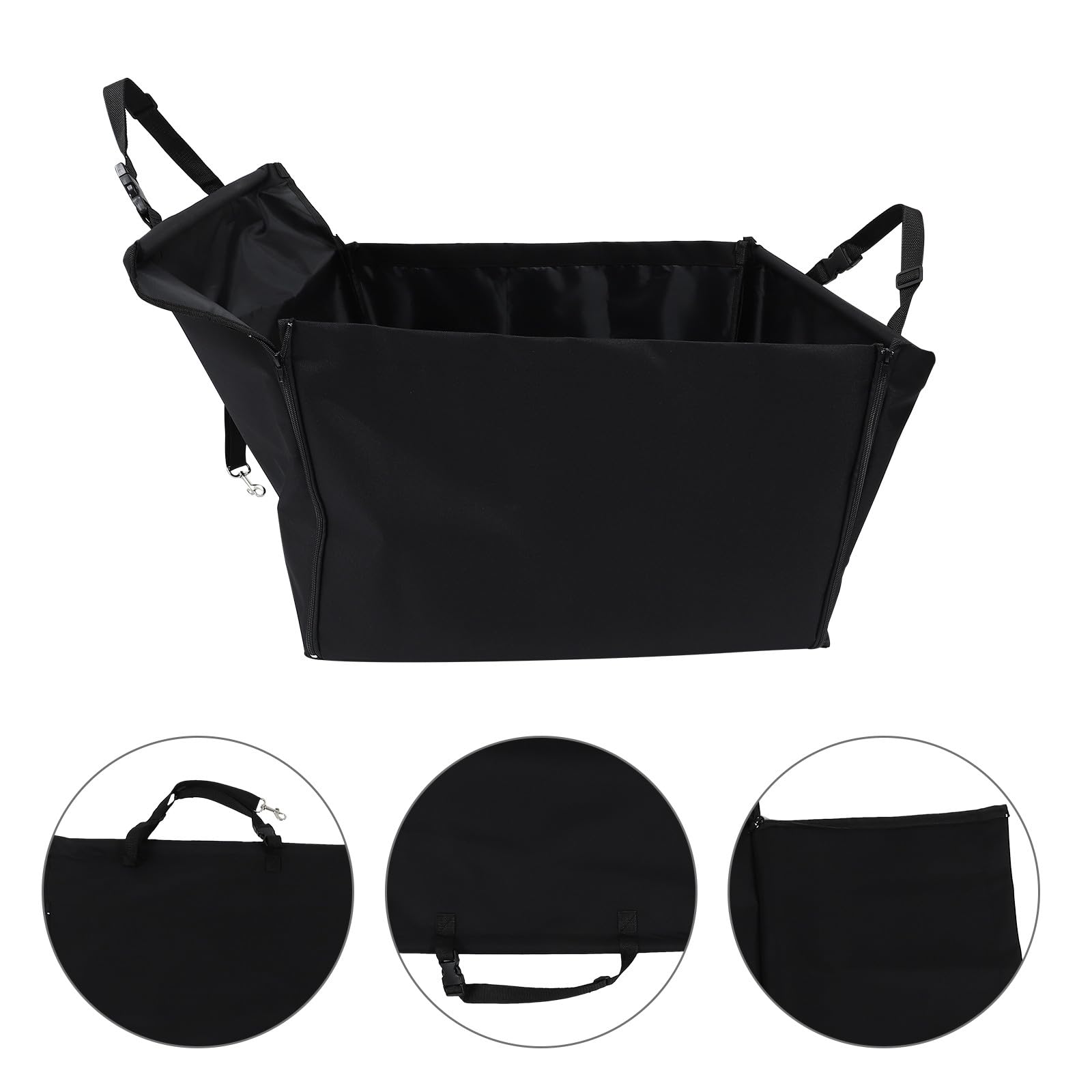 Veemoon Coussin Auto en Tissu Oxford Respirant de Sécurité Robuste Rehausseur Noir pour Chien pour Voyage et Conduite