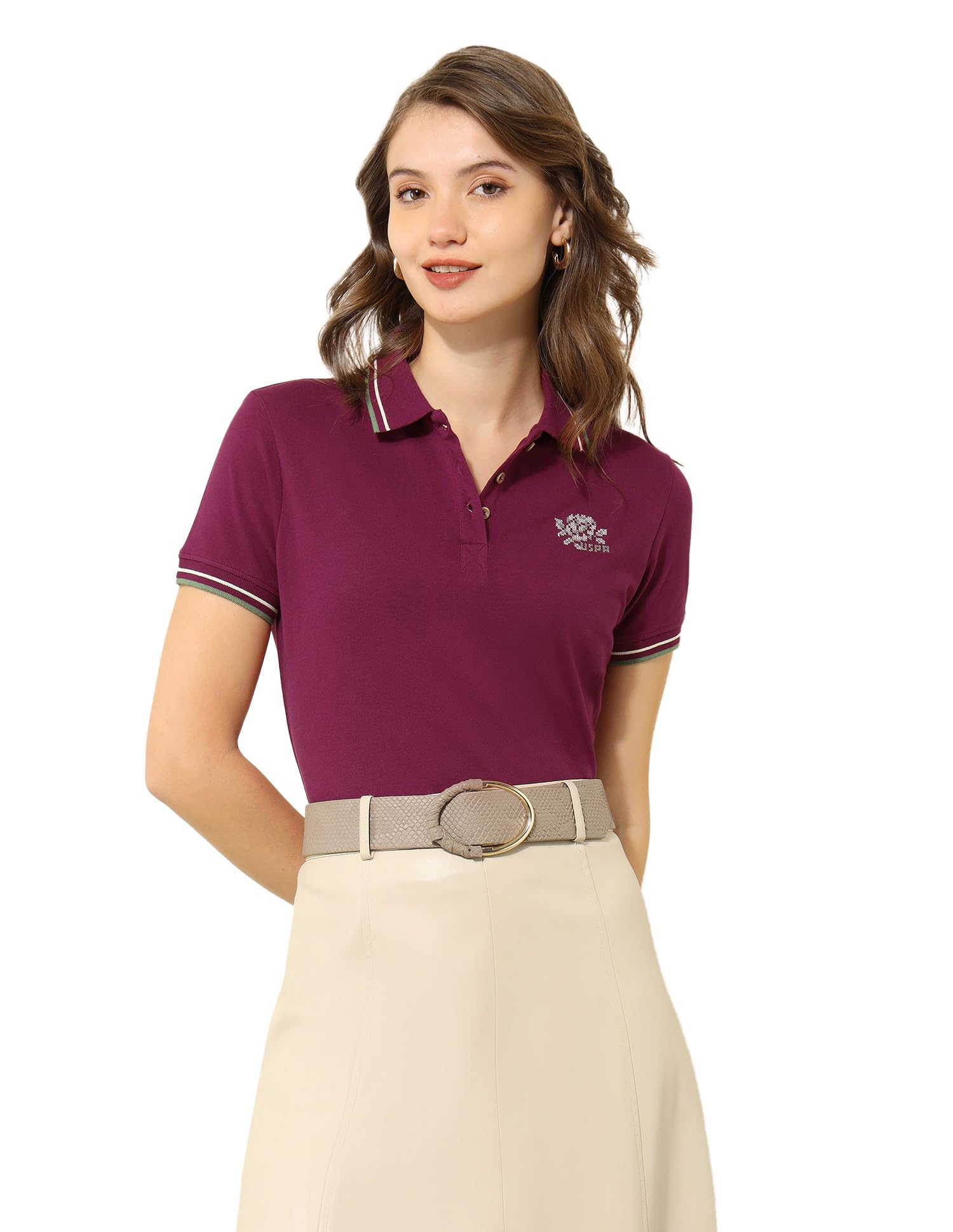 Women's Regular Fit Polo Shirt (UWSS25PTS296-image-41
