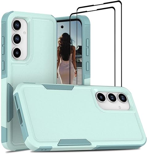 Miniatura 57 de Jeylly Funda para Galaxy A23/A32 5G/A13 4G/A13 5G/A04/A04S, con [2 paquetes de protectores de pantalla de vidrio templado], funda protectora A