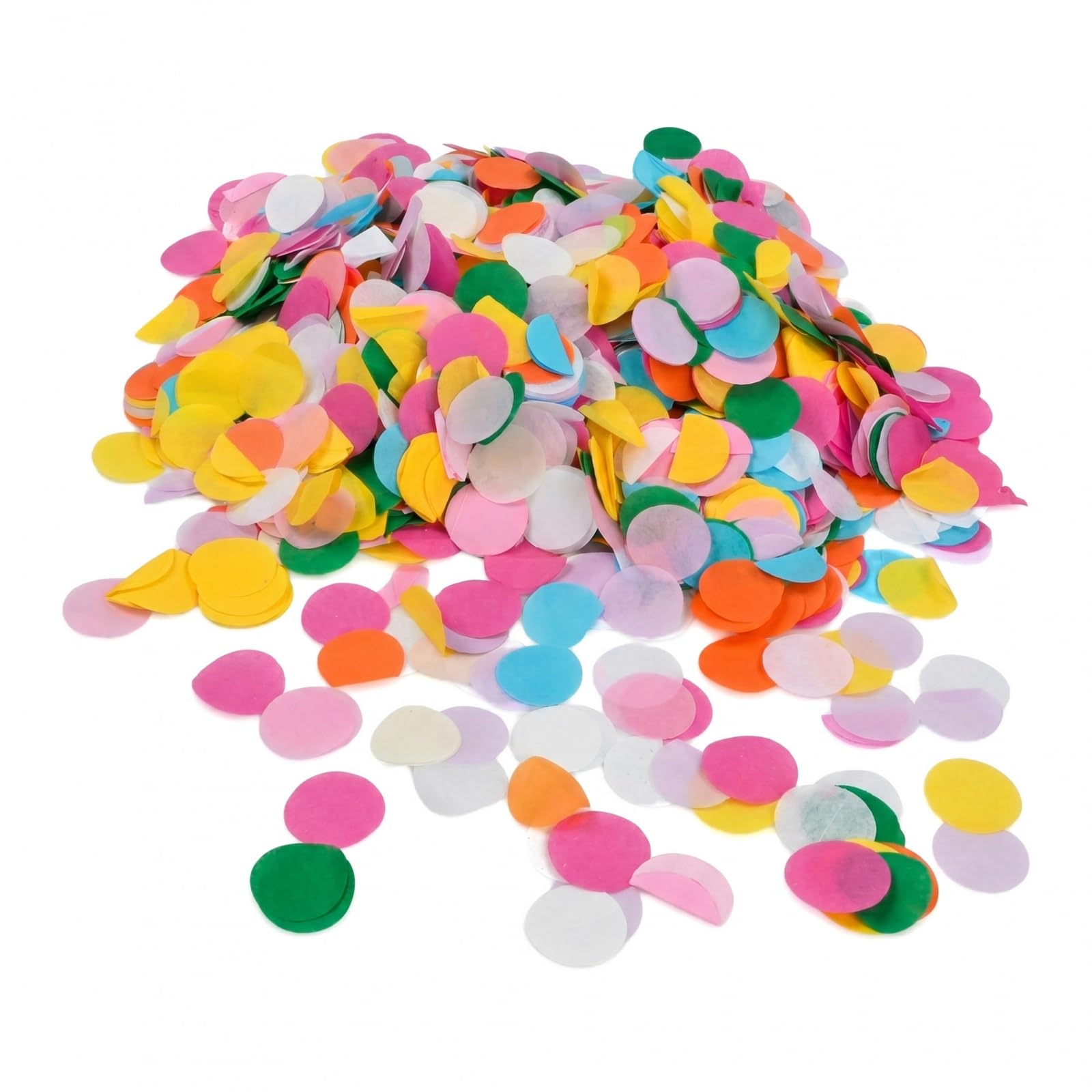 12000 Pcs Biodegradable Confetti, 2.5cm Round Wedding Confetti, Multi-Color Paper Confetti for Table Decor, Birthday, Celebration, Anniversary (100g) (Multicoloured)