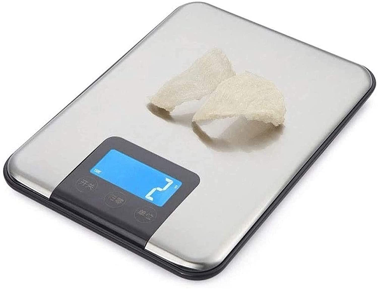 Lebensmittelwaage, 10 kg, digitale Küchenwaage, Gewicht Gramm und oz zum Kochen, Backen, 1 g präzise Skalierung, Edelstahl
