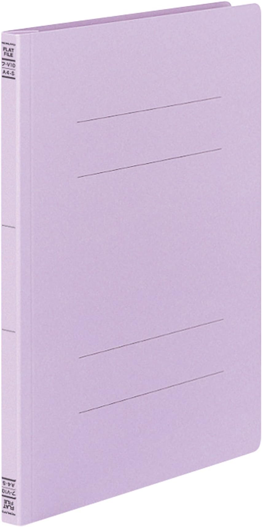 Kokuyo flat file paper cover resin binding tool 2 hole A4 150-sheet purple off -V10V