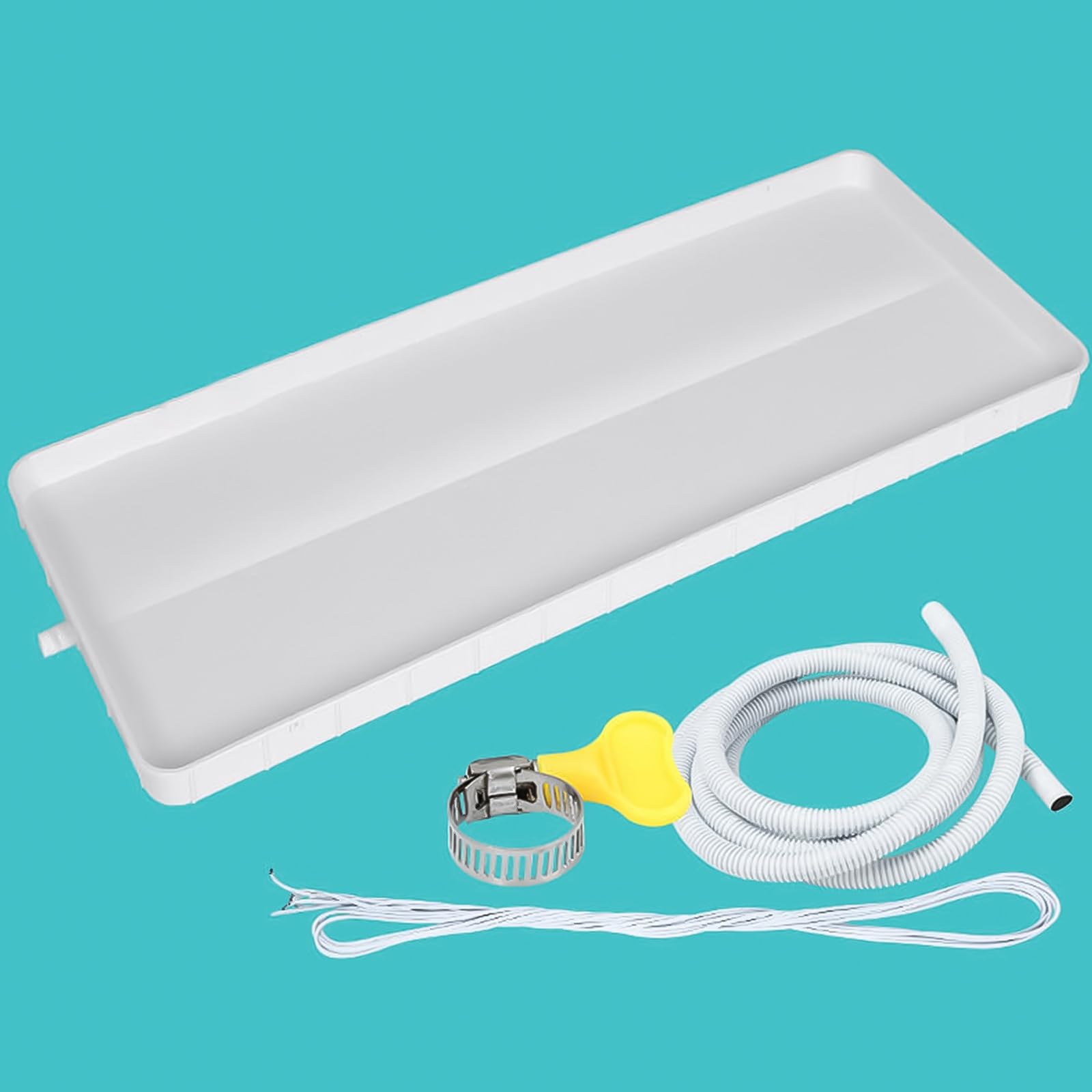 Bacinella Raccogli Condensa Climatizzatore in Plastica Bacinella di Scarico unità Esterna del Condizionatore d'Aria, Vaschetta di Scarico della Condensa(1-2P-200cm Hose)