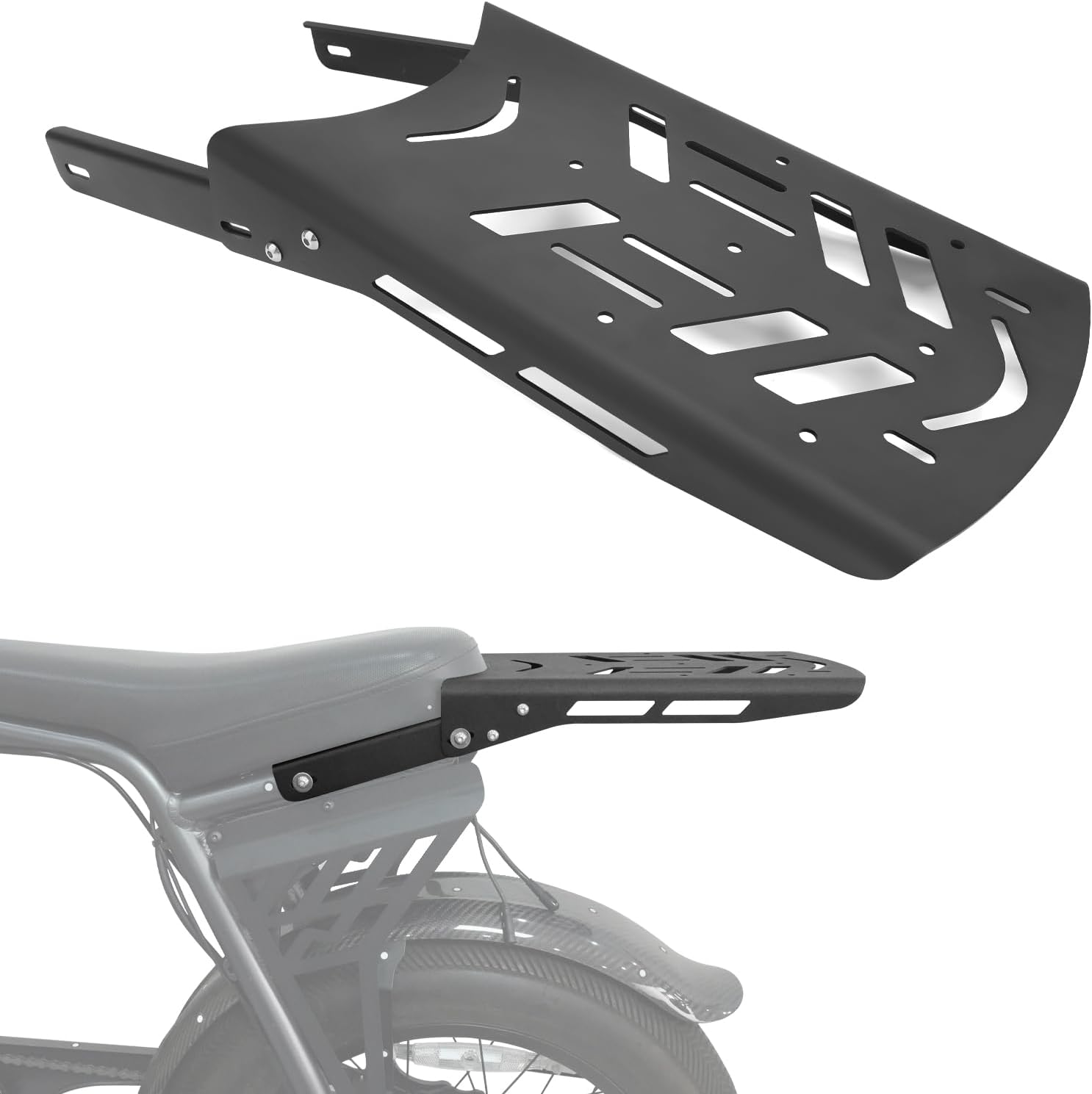 Rear Luggage Rack for Super 73 ZX/Z Adventure Series, High Toughness Rear Luggage Carrier, Steel Tailstock Bracket, Accessories for Super 73