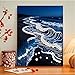 Futsuak DIY 3D Plastic Pearl Painting Kit - Dreamy Ocean Pearls Painting Kit for Adults Beginner, Creativity DIY All-Pearl Dot Painting, 3D Gemstone Art Crafts for Gift Home Wall Decor (D)
