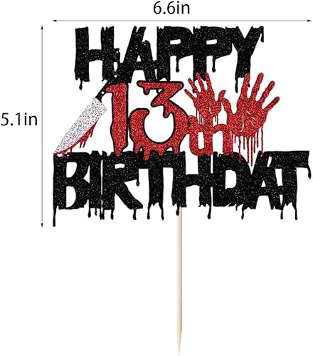 Miniatura 9 de Have A Killer - Decoración para tartas de cumpleaños, decoración de pasteles de fiesta de terror de Halloween, fiesta de película de terror al aire