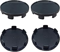 BDZMC 4PCS Black Wheel Center Caps - 2.12" (54mm) Outer, 1.85" (47mm) Inner Snap-in Hub Caps for Cars, Trucks, SUVs