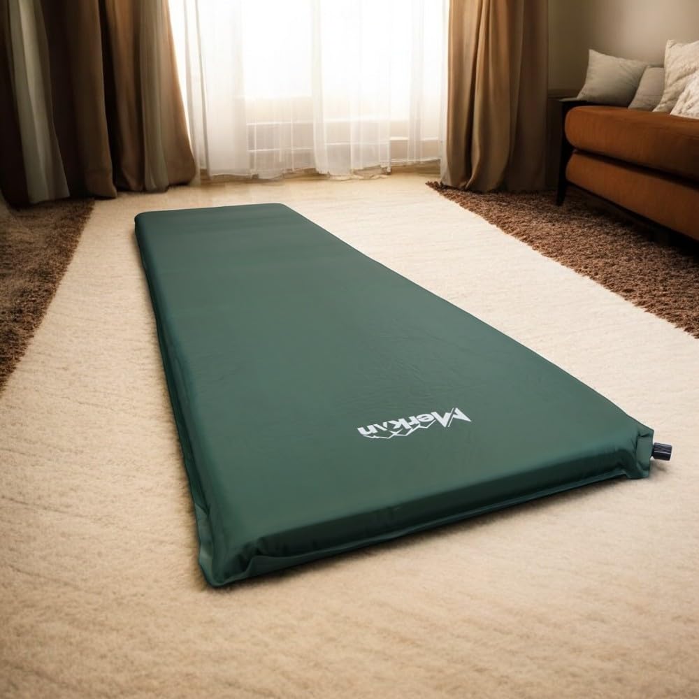 Colchoneta autoinflable, estera de senderismo, colchón de camping de 5 cm de espesor, autoinflable, cómoda colchoneta para dormir para acampar, actividades al aire libre, senderismo, viajes, tienda de