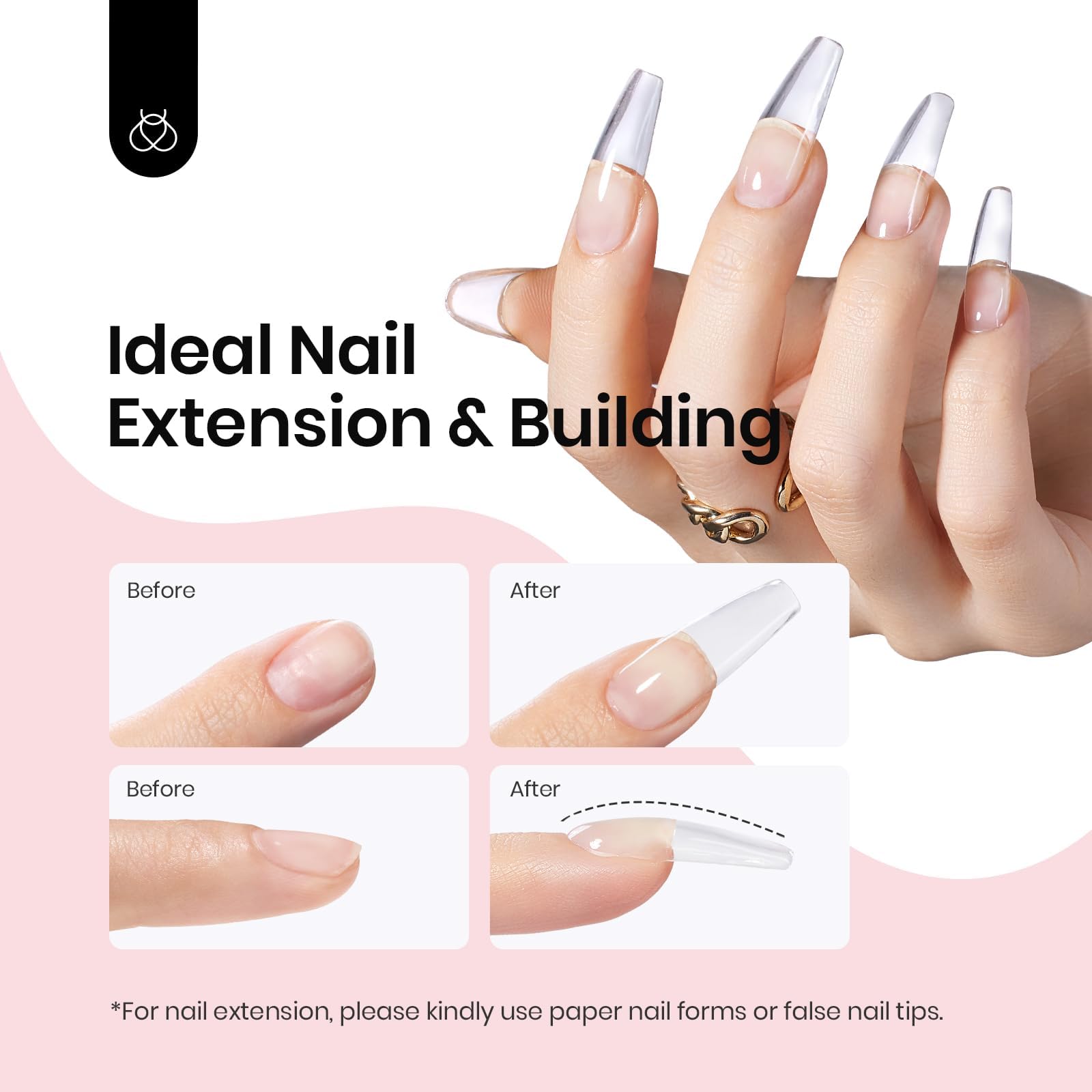 Beetles Hard Gel Nails - Pink Builder Gel -3 Beetles Hard Gel Nails - Pink Builder Gel -3