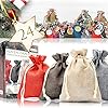 Naler 24 Jutesäckchen Adventskalender - Natur Stoffbeutel Mit Zahlen 10x14cm