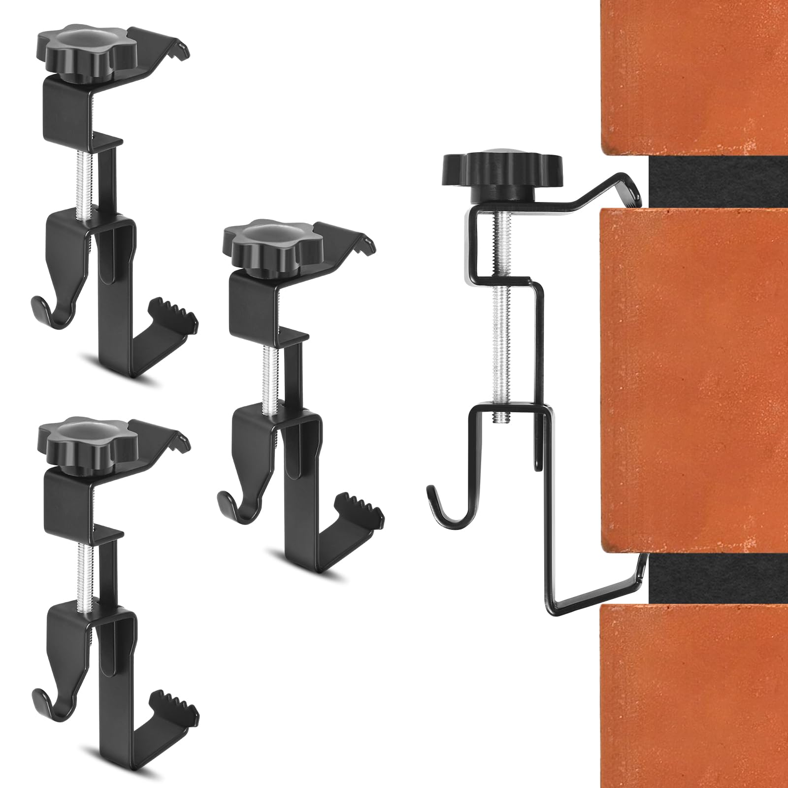 Snapklik.com : Brick Clips, 4 Pack Brick Hooks For Hanging No Drill ...