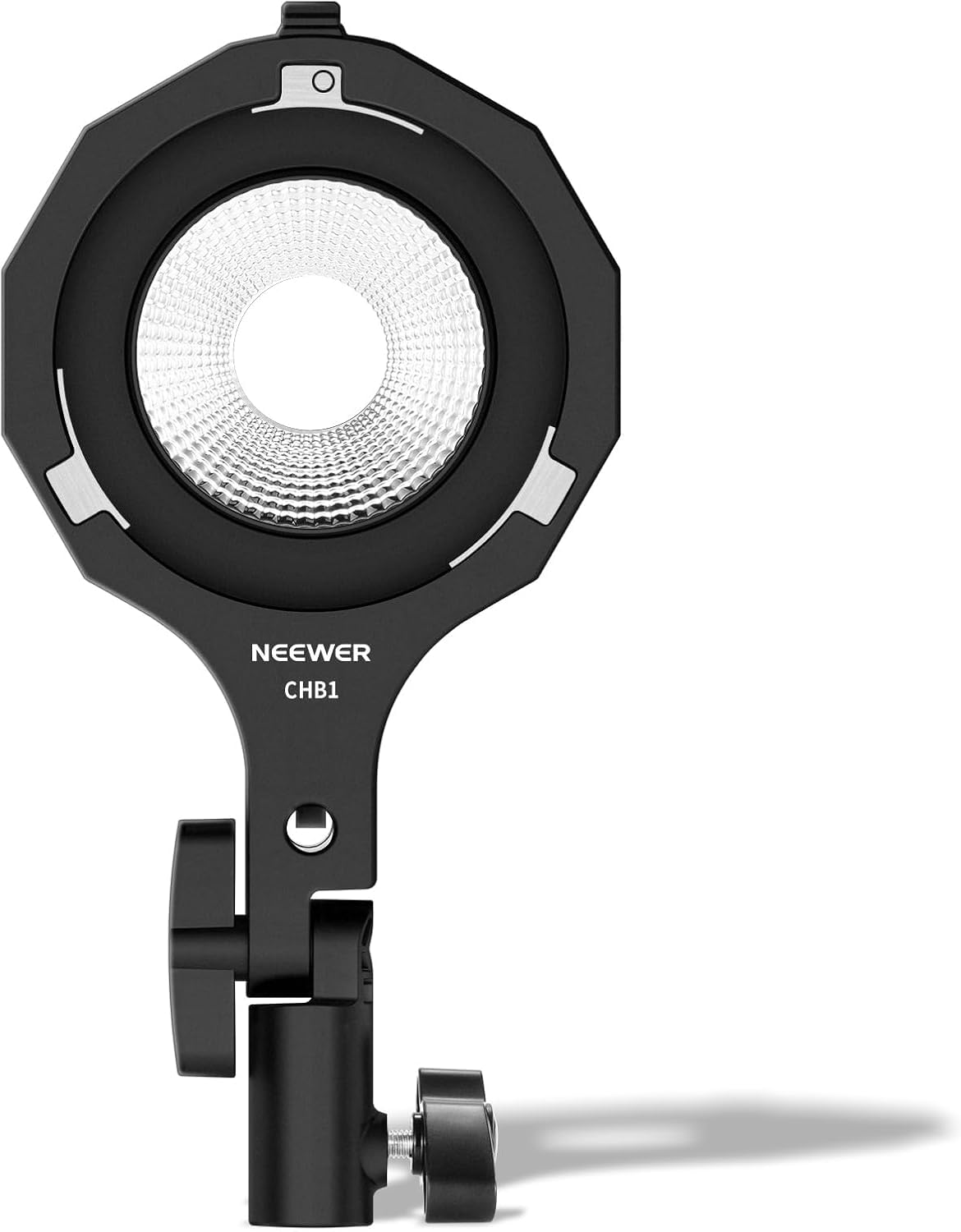 NEEWER Adaptateur de Monture Bowens, Mini Adaptateur de Mont Bowens avec Douille Parapluie, Récepteur 5/8", Inclinaison à 180° Compatible Uniquement avec NEEWER HS60B/HS60C Lampe Vidéo Portable, CHB1