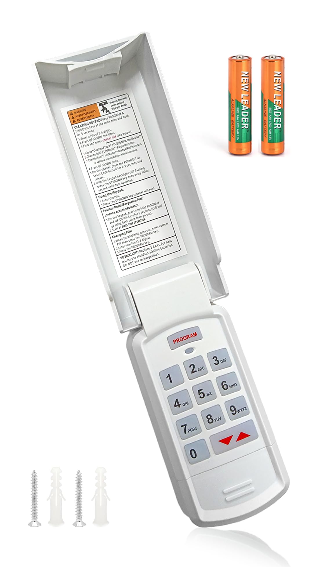 for genie garage door opener keypad replacement, for all genie/overhead/intellicode/dip switch garage door openers, wireless keypad keyless entry, for model gk-r/okp-bx etc. safe & secure access