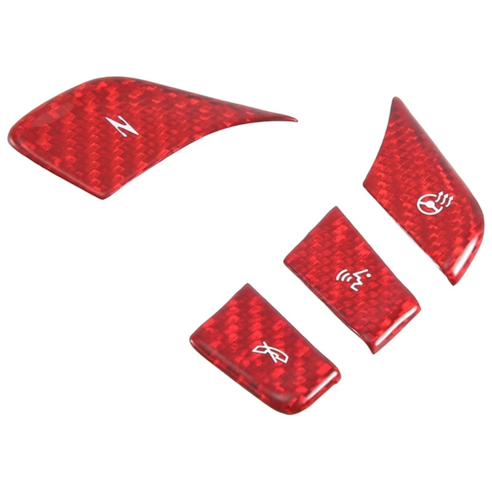 Car Carbon Fiber Steering Button Trim Cover for Chevrolet for Corvette for C8 2020-2023 Decal