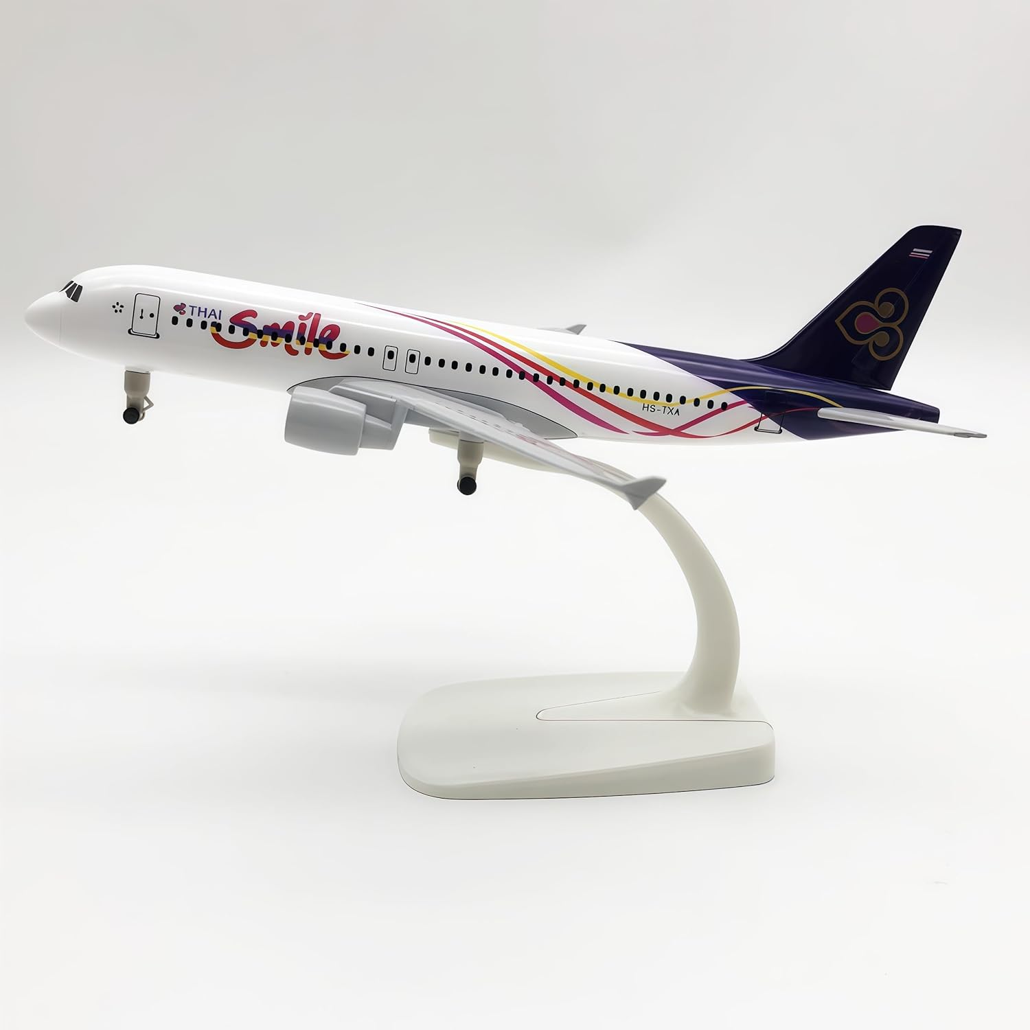 Thai Smile Lovers A320 1:300 Diecast Alloy Airplane Model Display Collectible for Desk and Shelf