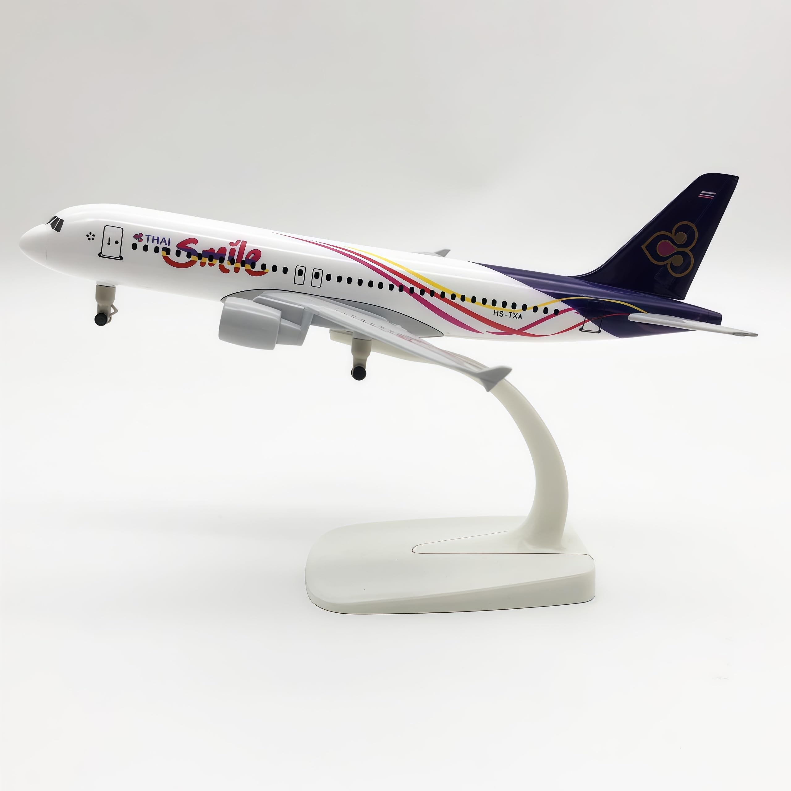 LGSRSNXHTX 1/300 Diecast Metal Airplane Model with Stand Smile A320 Plane Model for Adult Aviation Gifts,Desktop Display Airplane Ornament