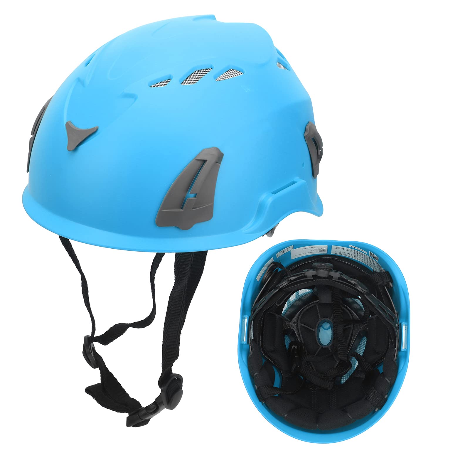 D8 Kask do wspinaczki skałkowej do użytku na zewnątrz, wygodna osłona głowy, regulowany kask z gniazdami instalacyjnymi do wspinaczki górskiej, obwód głowy 56-62 cm 22.0-24.10.2 cm