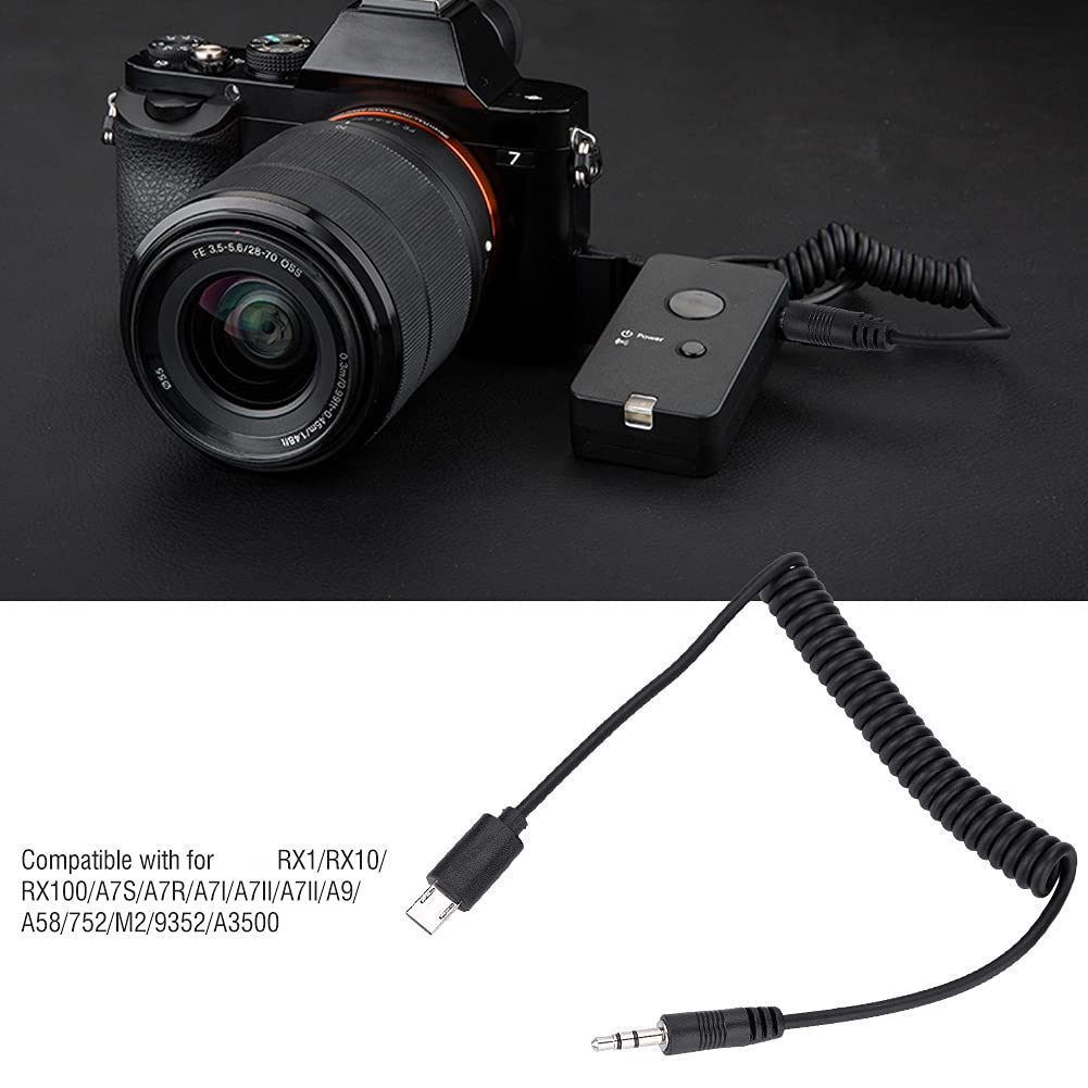 Agatige Shutter Release Cable,RM VPR1 3.5mm/2.5mm S2 Shutter Release Connecting Cord Cable for A7Iii A9/A99 ii A7 ii A6500 Connects Remote Trigger to Camera (3.5mm-S2 A)