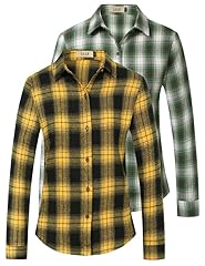 Yellow and White Green Flannel