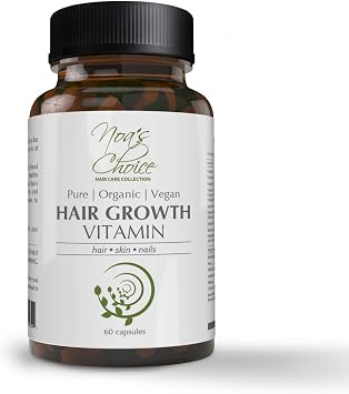 Maximum Slim Noas Choice Organic Ayurvedic Hairgrowth Vitamin Healthy Thicker -Stronger & Faster Growing Hair, 60 ct