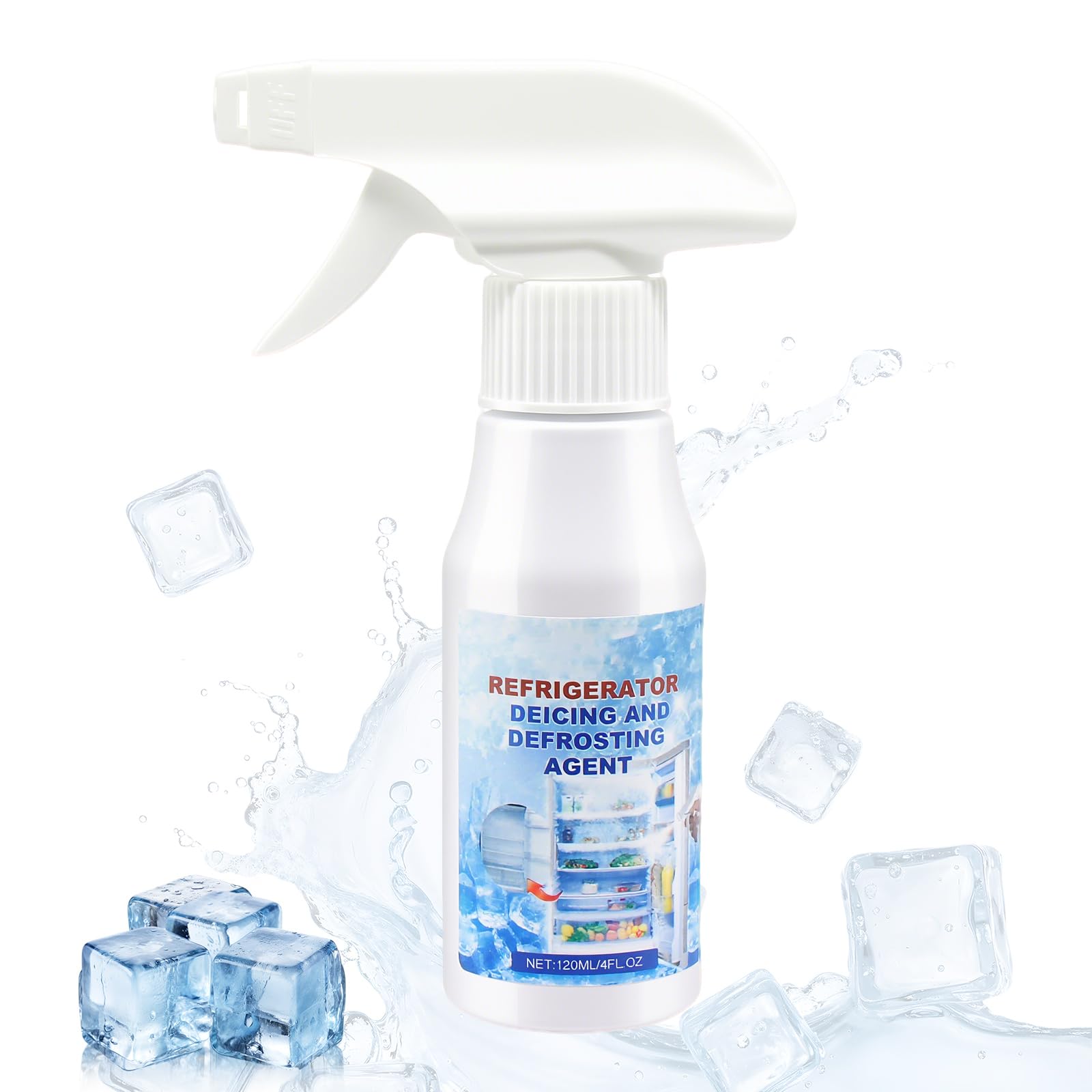 Schnell Enteiser Spray, Kraftvolles Abtauen für Gefrierfach Kühlschrank,Sicher Schonend, Reduziert Energieverbrauch Drogerie & Körperpflege