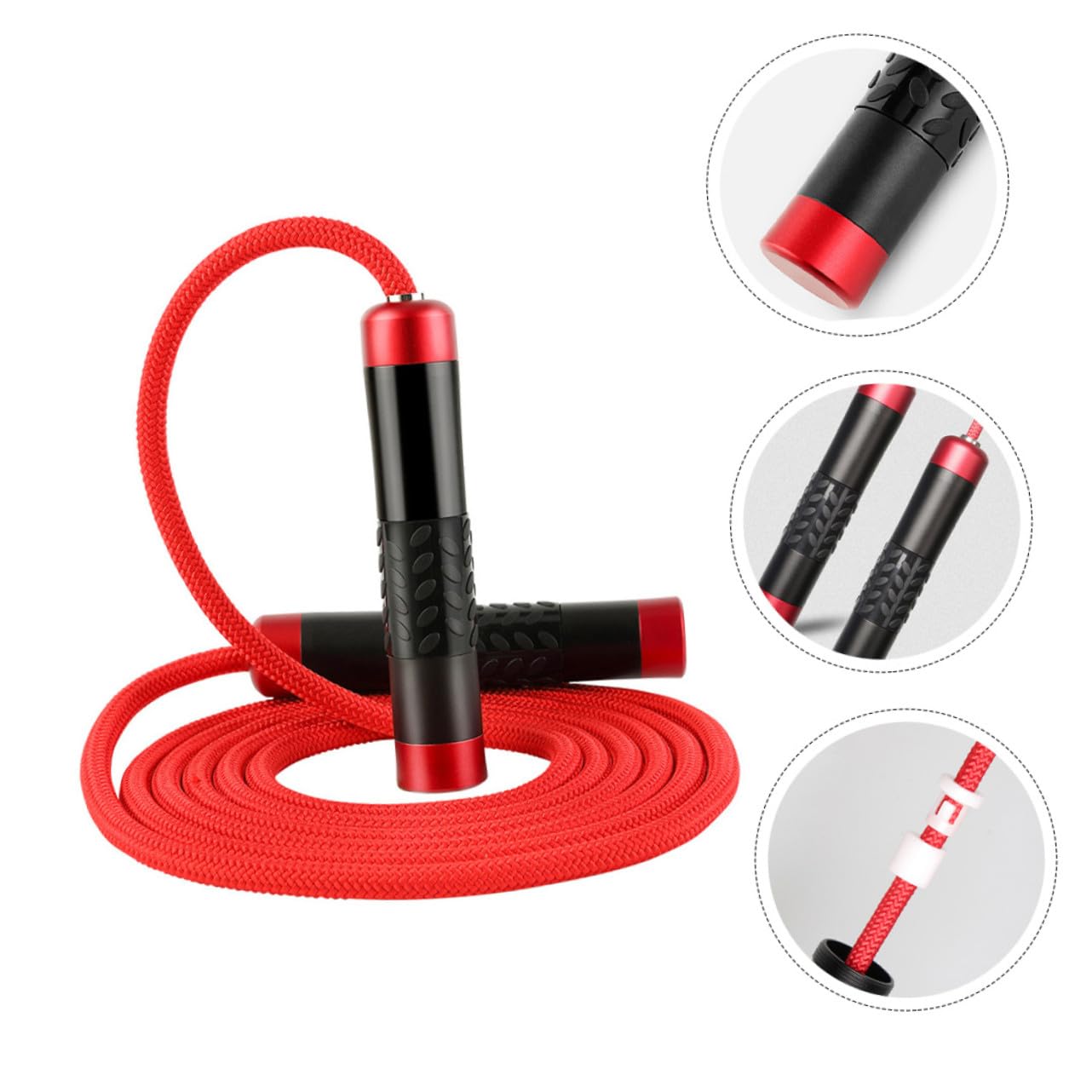 ULTECHNOVO Cuerda para Saltar Ponderada con Rodamientos Ajustable Material Duradero para Ejercicio Fitness y Entrenamiento Cardiovascular Casa y Gimnasio