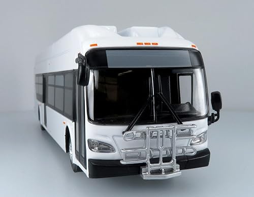 Miniatura 4 de Nuevo Flyer Xcelsior Transit Bus Blank/White Livery y listo para su propia librea y letrero de destino a escala 1:64 Réplicas icónicas nuevas en la