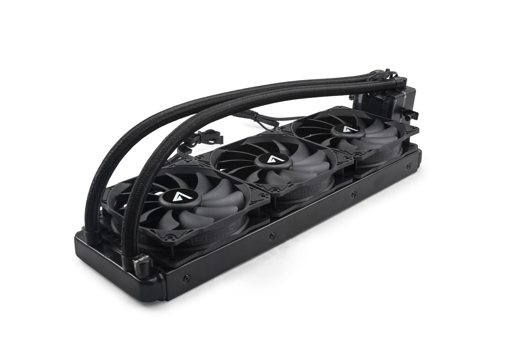ABYSM Sistema de Refrigeración Líquida ATLANTICO 360 mm con 3 Ventiladores Silenciosos de 120 mm, Display de Temperatura y Conexión 4 Pines PWM, Especial Gaming