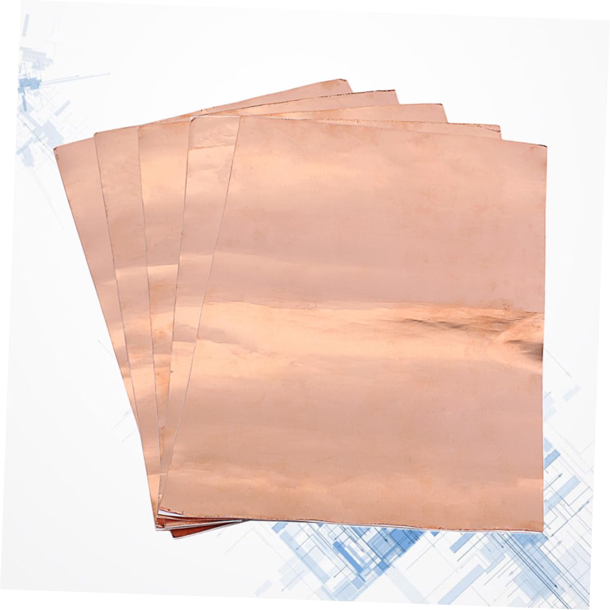 TIDTALEO Stained Glass Kit 5 Pcs 300x200mm Conductive Copper Foil Paper for Guitar Parts and Electrical Projects