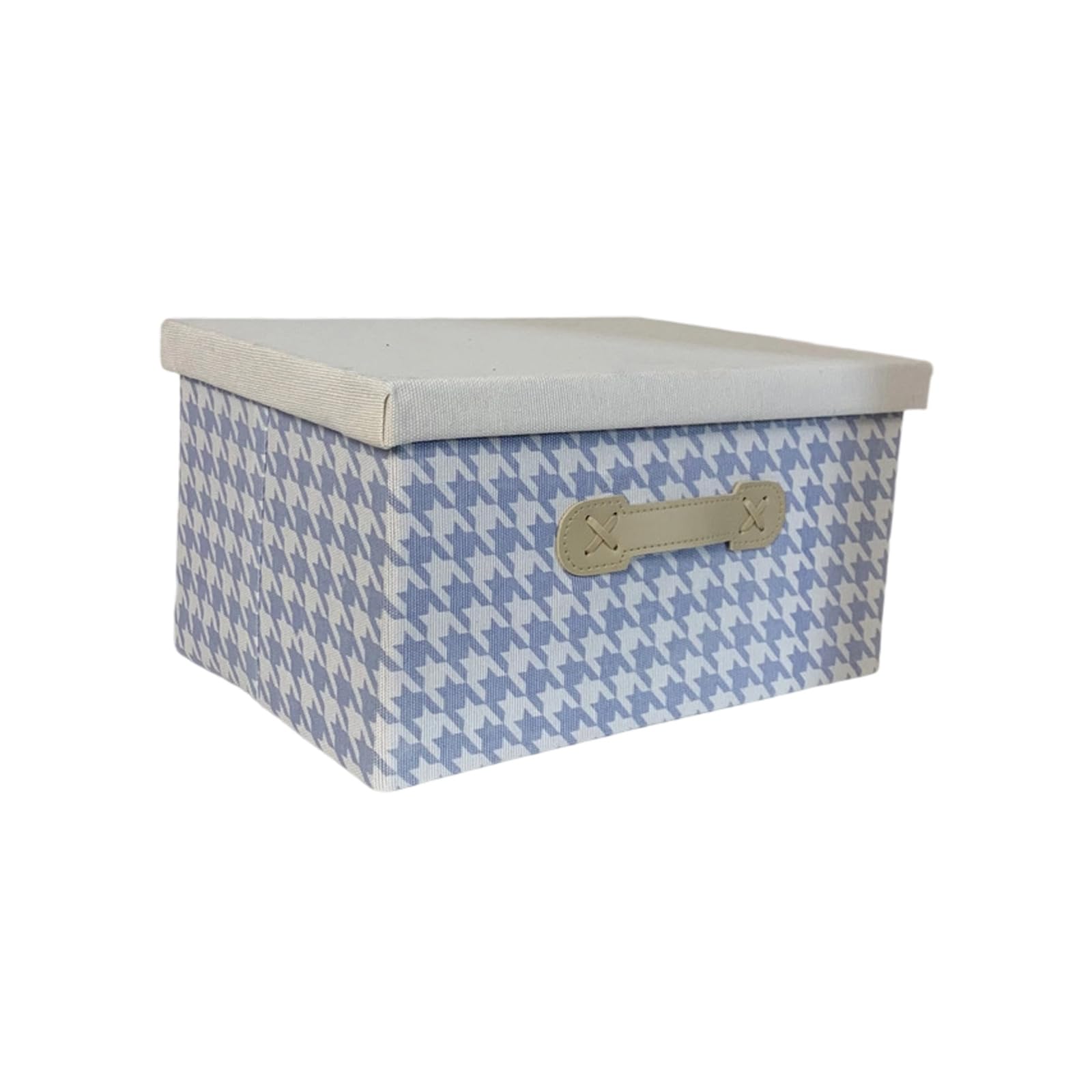 APGLSXY Space Saving Foldable Storage Container Houndstooth Designs Fabric Organizers Box for Bedroom Dorm Organization Systems Houndstooth Fabric Foldable Storage Box
