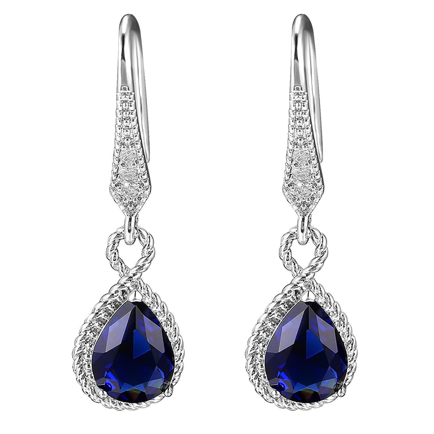 Peora Blue Crystal Studded Silver Plated Drop & Dangle Earrings Fashion Stylish Jewellery Gift for Girls & Women (PX8E134B) (B0BVF36FR7) Amazon Price History, Amazon Price Tracker