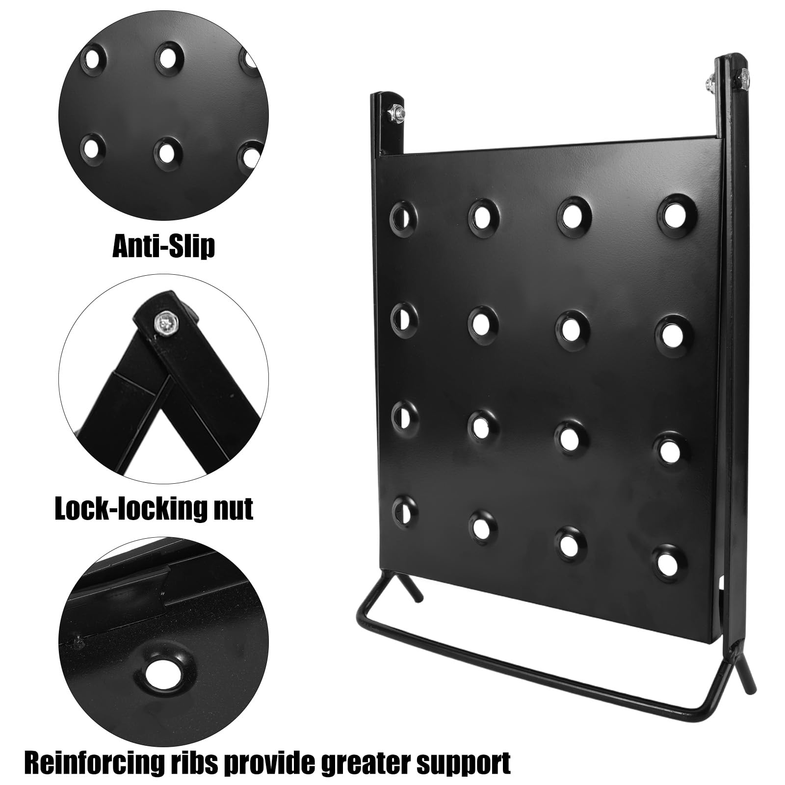 Plateforme d'Échelle Pliable, Capacité de 136kg Plateau de Travail Stable et Antidérapant Plateforme en Métal pour Peintres Outils et Bricolage (Noir)