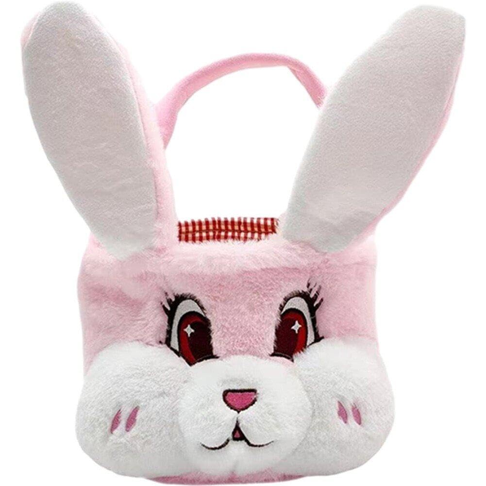Panier de Pâques en peluche lapin : sac cadeau et décoration de fête