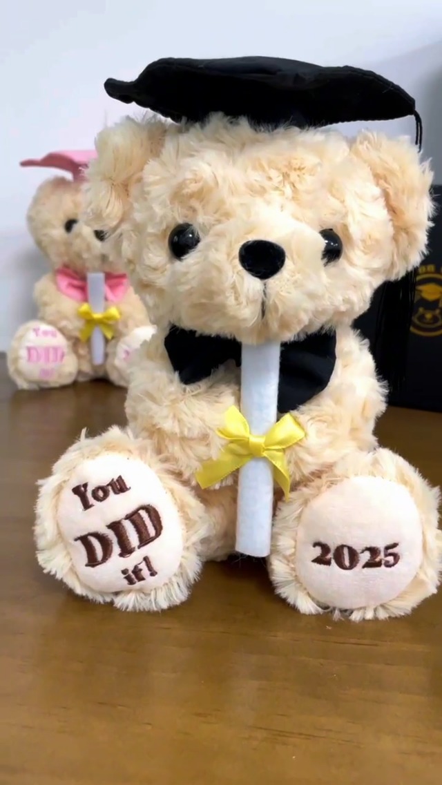 Custom Graduation Plush Teddy Bear With Name Date, Personalized 2025 Graduation St￭ Animal For Kids Students, Cute Pre K Kindergarten High School College Graduation Gifts