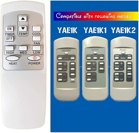 استبدال مكيف الهواء Ge جهاز التحكم عن بعد Yae1k Yae1k1 Yae1k2