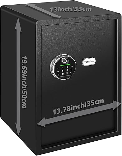 Miniatura 3 de Caja de seguridad biométrica para el hogar, caja de seguridad para pistola de huellas dactilares, caja de dinero para joyas, pistola de dinero en