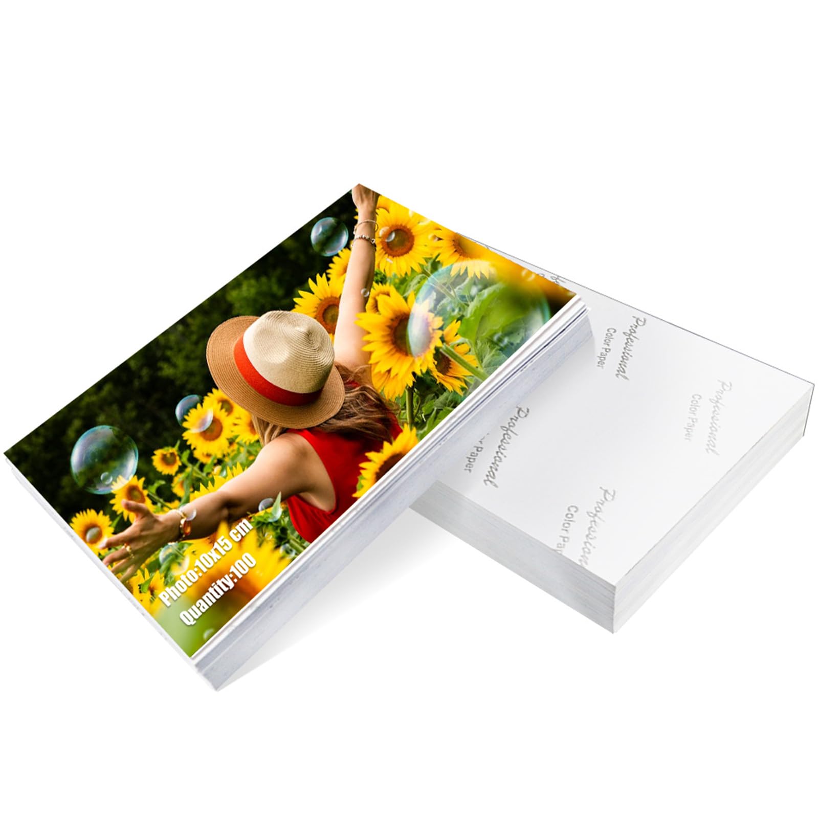 Vasemouh Photo Paper 6x4 200 GSM, 100 Sheets Glossy 6x4 Photo Paper with Premium High Glossy for Inkjet Printer