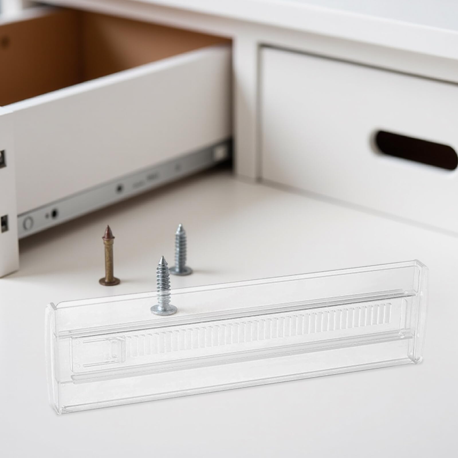 Healeved Divisori per Cassetti Espandibili Regolabili in Plastica Trasparente, Set da 4 Pezzi, Organizzatori per Cucina, Guardaroba e Armadio, Divisori per Vestiti e Utensili,