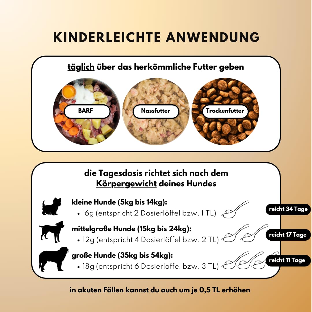 People who Kaer Darm Wohl Poudre intestinale pour chien 200 g – Prébiotiques & probiotiques chien à base de riz et de banane, assainissement intestinal et diarrhée chien, flore intestinale,