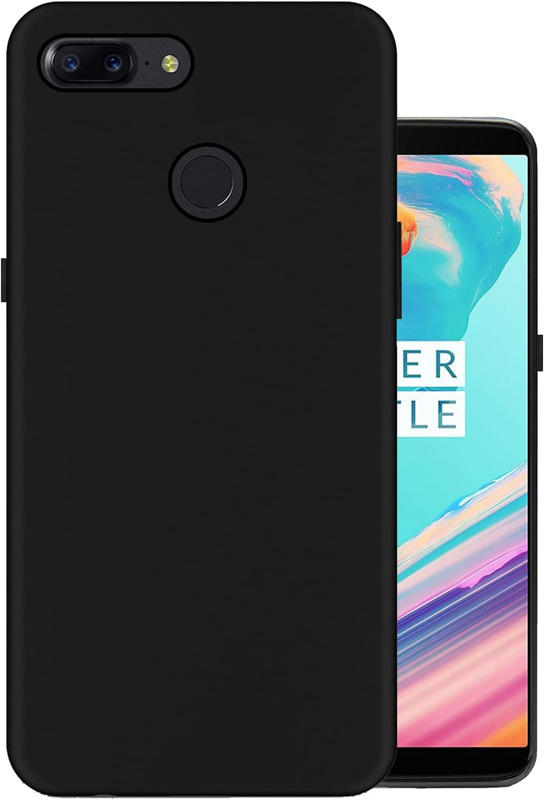 HELLO ZONE Soft Back Case Cover for One Plus 5T - Black