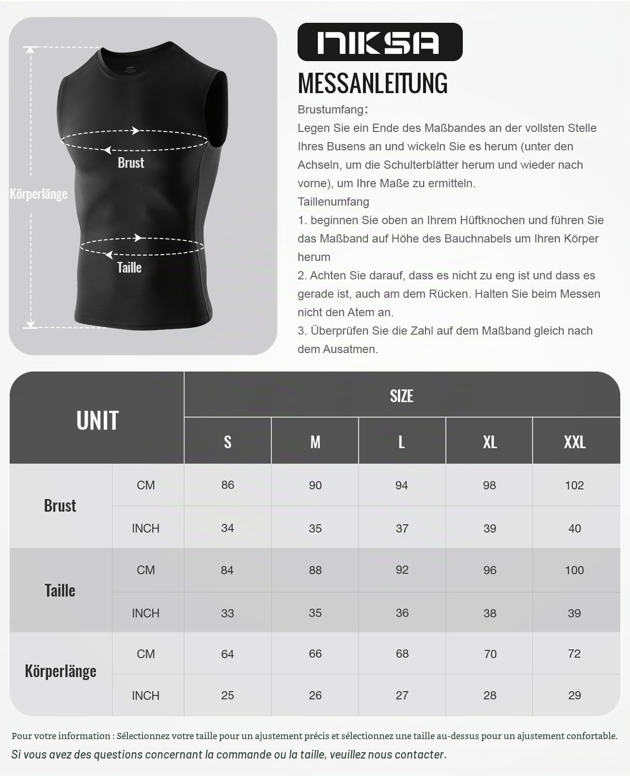 Niksa T-shirt de compression pour homme - Débardeur de sport sans manches - T-shirt fonctionnel de course