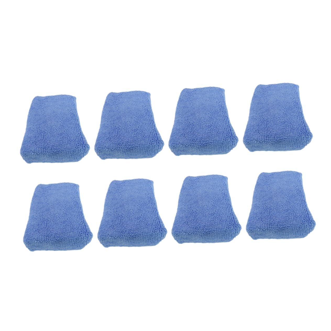 TOVINANNA 8pcs Microfiber Car Cleaning Towels Durable Auto Drying Cloths for Polishing Waxing Blue Scratch Strong Water Absorption for Cars Trucks Rvs Boats