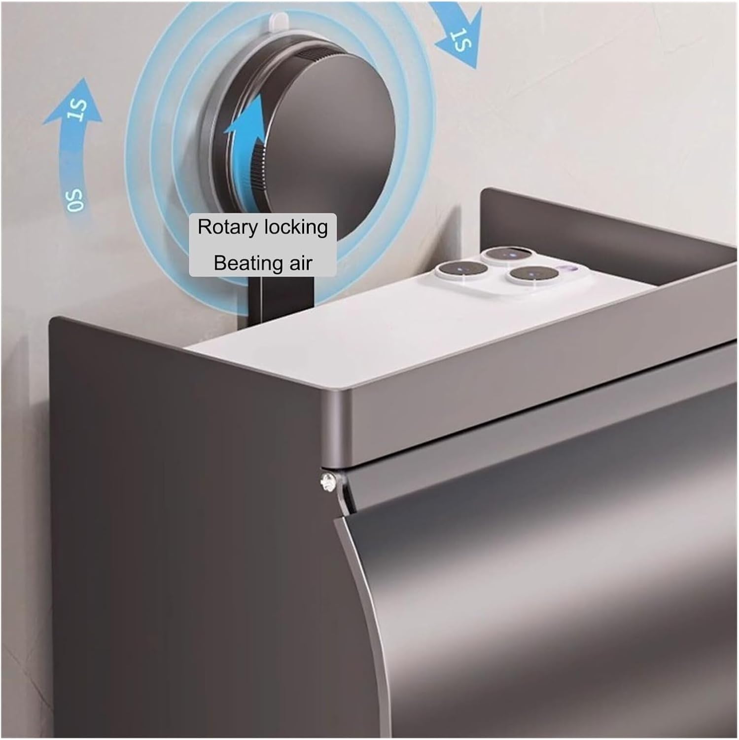 Toilet Paper Holder Without Drill Suction Cup Tissue Box Space Saving Design Paper Dispenser Case Tissue Roll