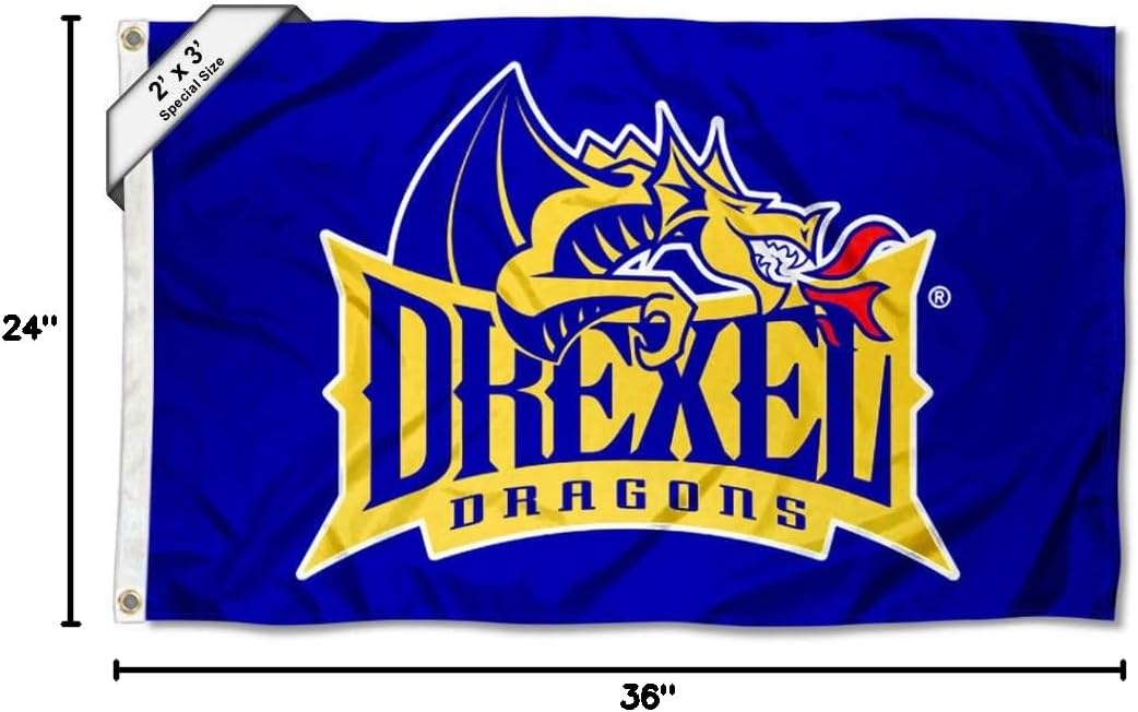 Drexel Dragons 2x3 Foot Flag - Image 6