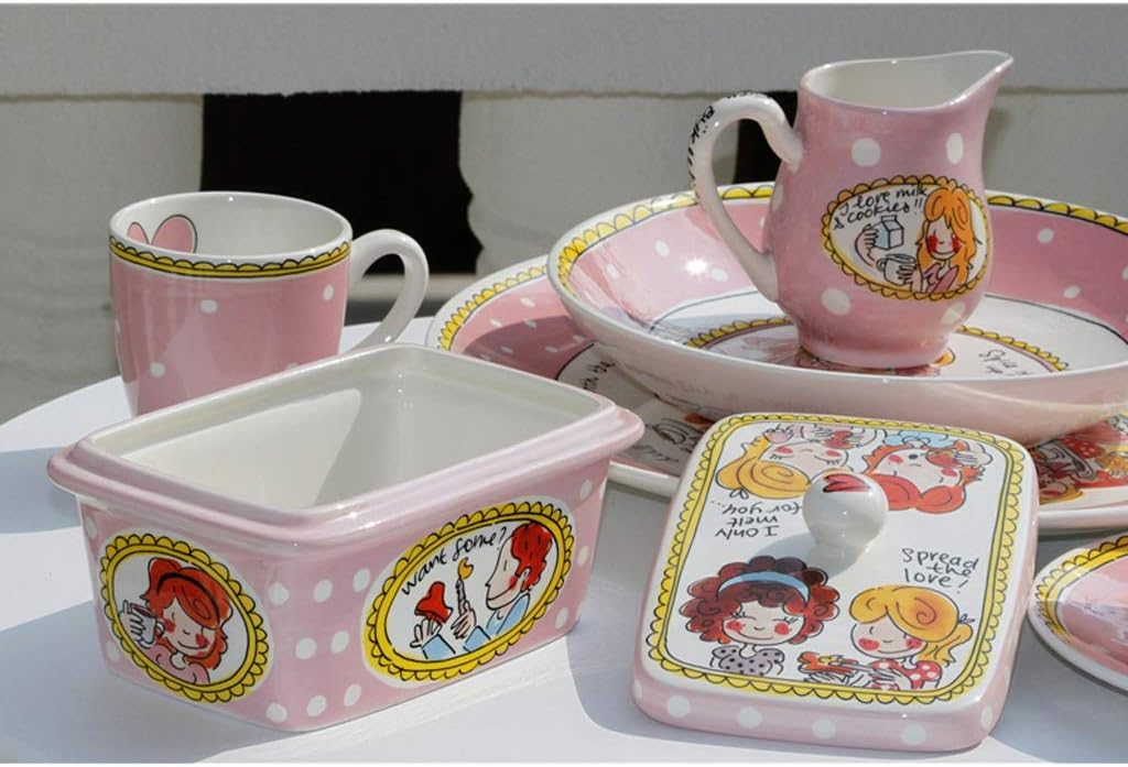 Butter Dishes Porcelain Butter Dish Home and Gifts Cream Butter Dish with Lid Lovely Ceramic Container Ceramic Butter Tray Butter Container