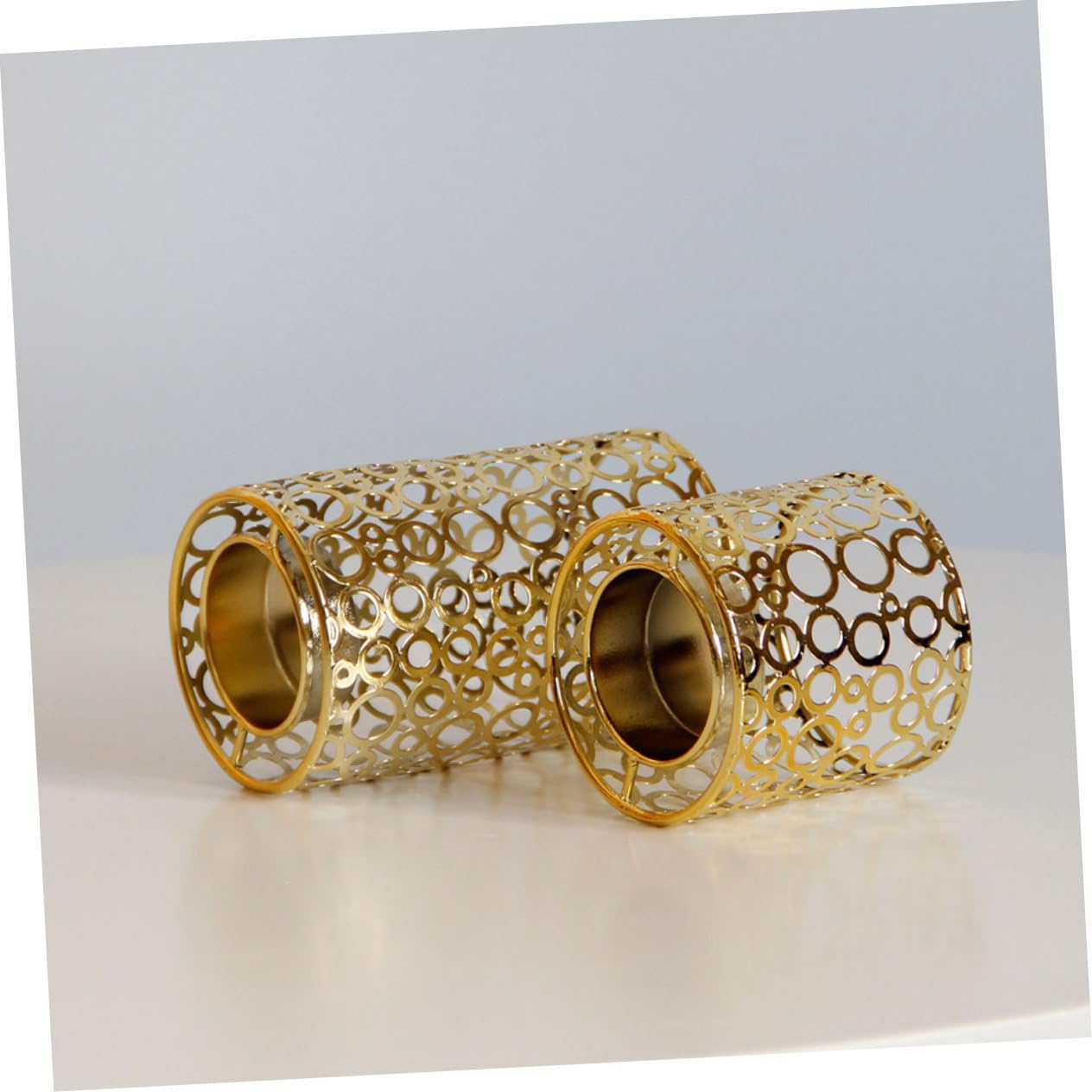 Ciieeo Bougeoir Métal Doré Support De Bougie Creux Moderne Pour Décoration Intérieur Pour Centre De Table Lors De Mariages Et Événements Spéciaux