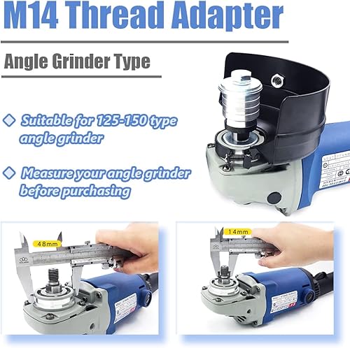 Miniatura 6 de Mesee Amoladora angular a ranuradora, adaptador de ranura de cambio rápido M14, adaptador de ranura de cambio rápido, amoladora angular, máquina de