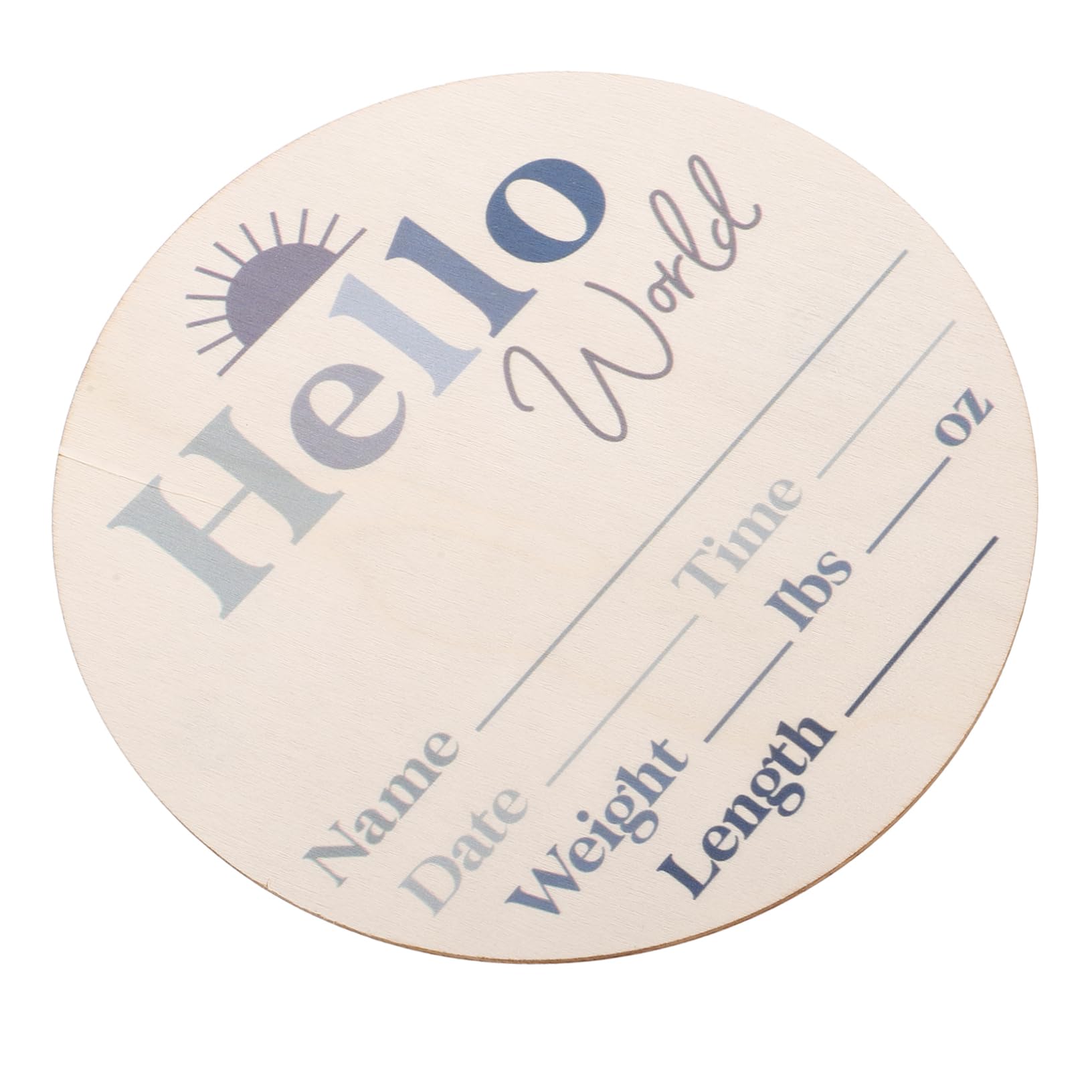 Abaodam Elegant Newborn Flower Sign Baby Growth Record Board in Wood for Baby Milestones Photography